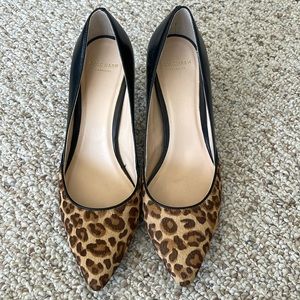 Cole Haan Leopard Print and Black Heels